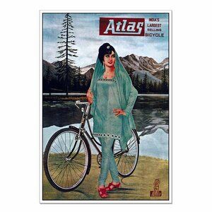 ATLAS BICYCLES Early 1900's Bike: Vintage Advertisement Reprint 13"by19" Poster